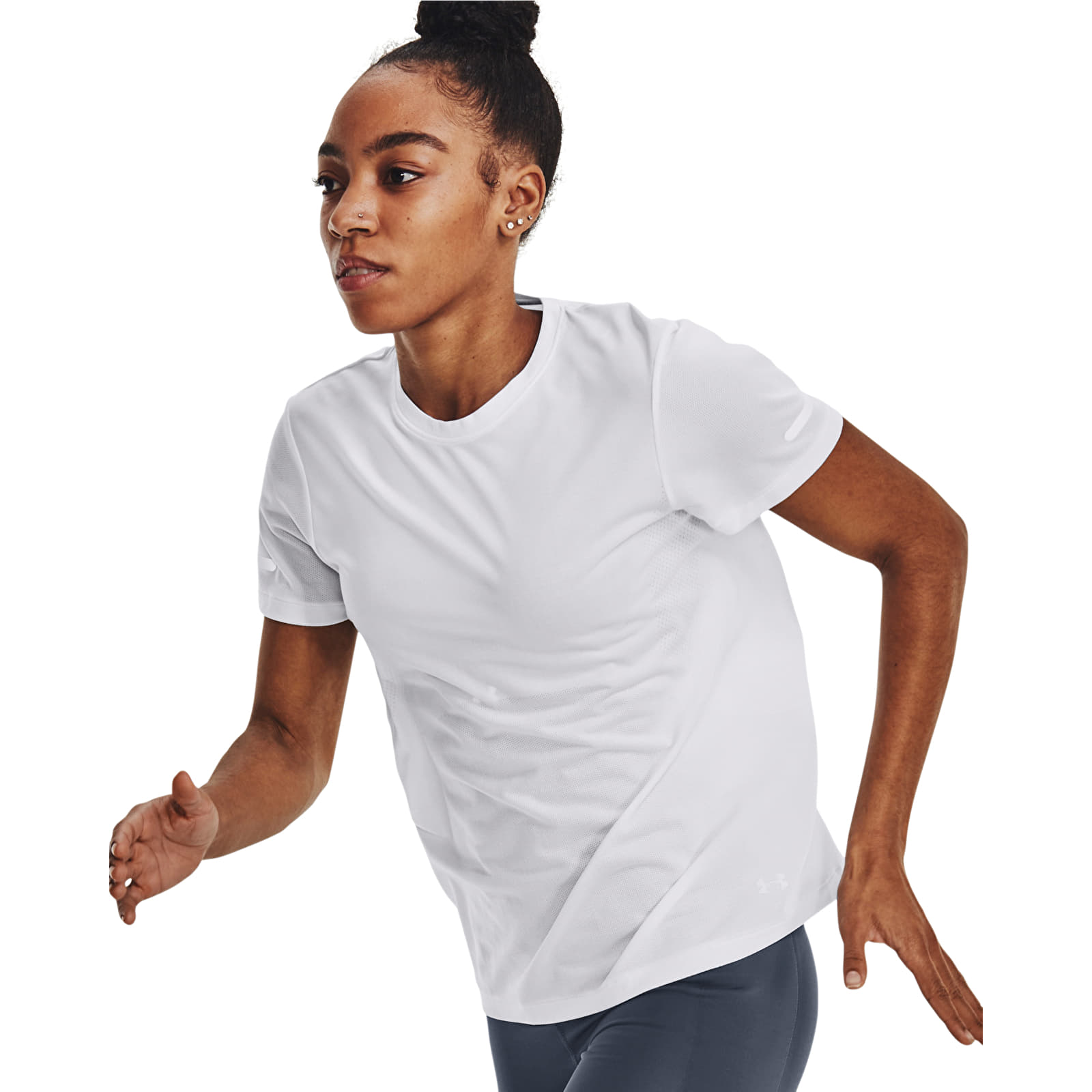 Women's T-shirts Under Armour Seamless Stride SS White