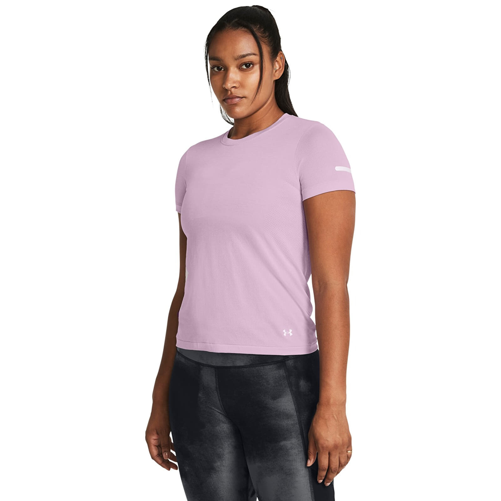 Magliette da donna Under Armour Seamless Stride SS Purple