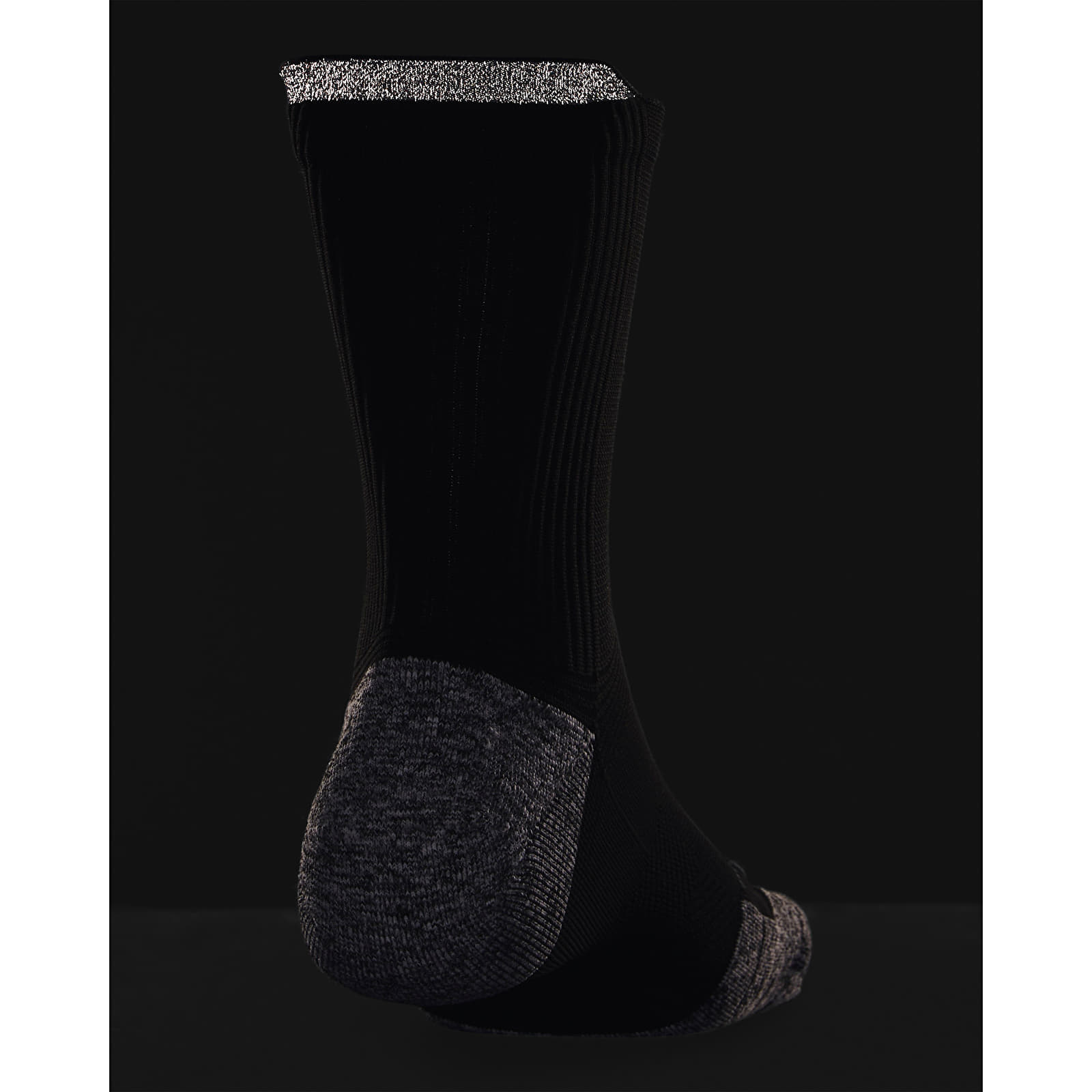 Férfi zoknik Under Armour AD Run Cushion 1-Pack Mid Black