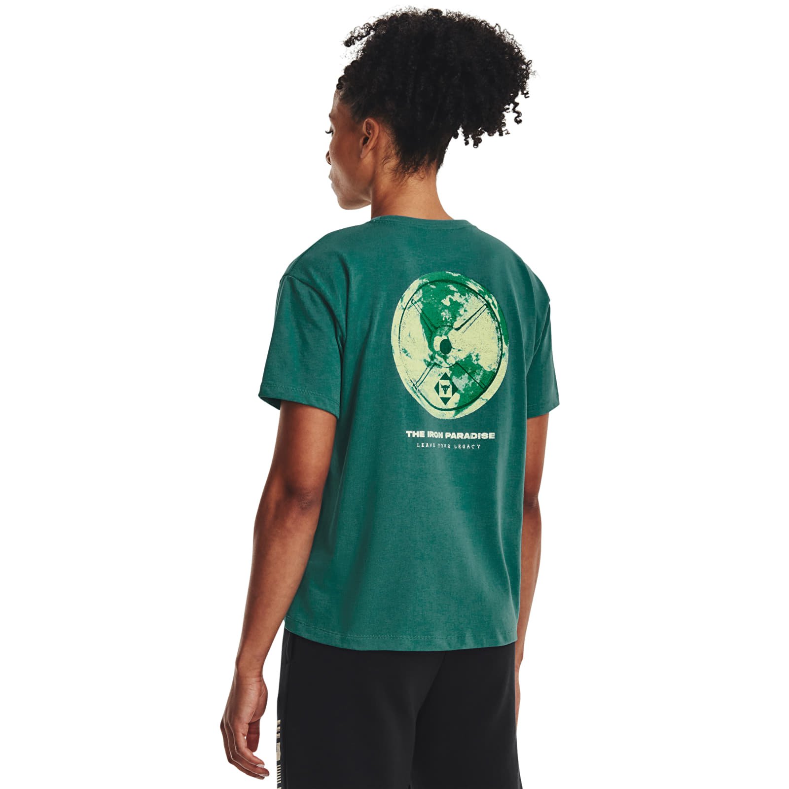 Women's T-shirts Under Armour PJT ROCK GLOBE SS Green
