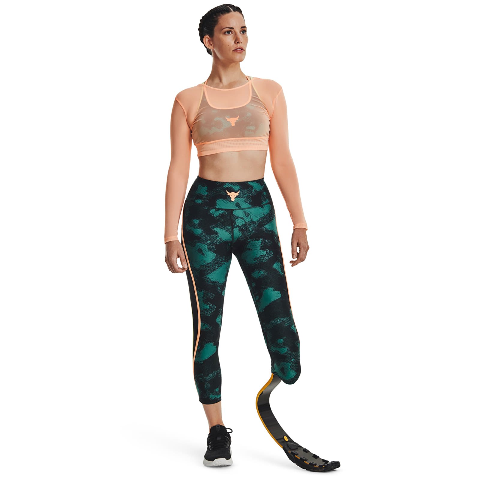 Naiste kapuutsiga dressid Under Armour Pjt Rock Sheer Mesh LS Orange