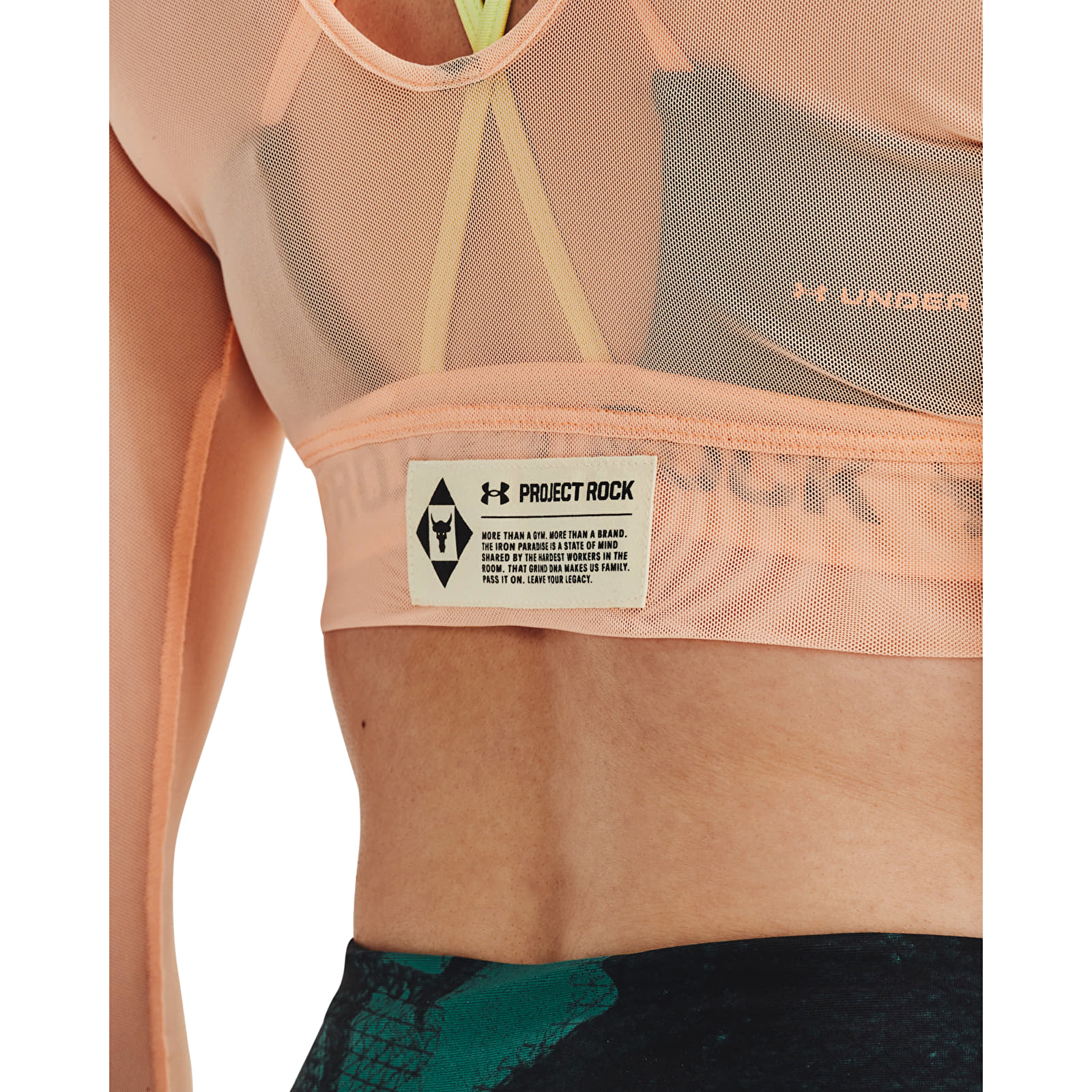 Naiste kapuutsiga dressid Under Armour Pjt Rock Sheer Mesh LS Orange