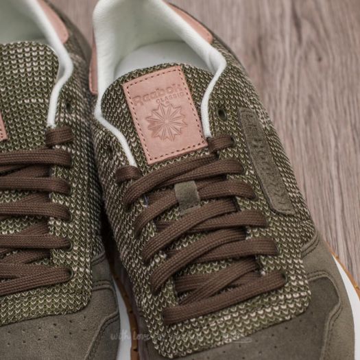 Men s shoes Reebok Classic Leather EBK Army Green Chalk Sand Footshop