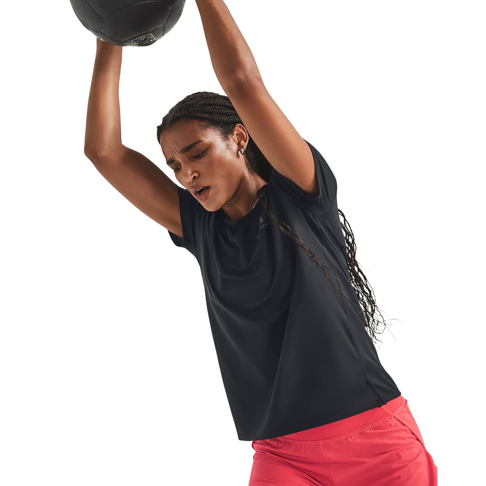 T-shirts til kvinder Under Armour Rush Energy SS 2.0 Black