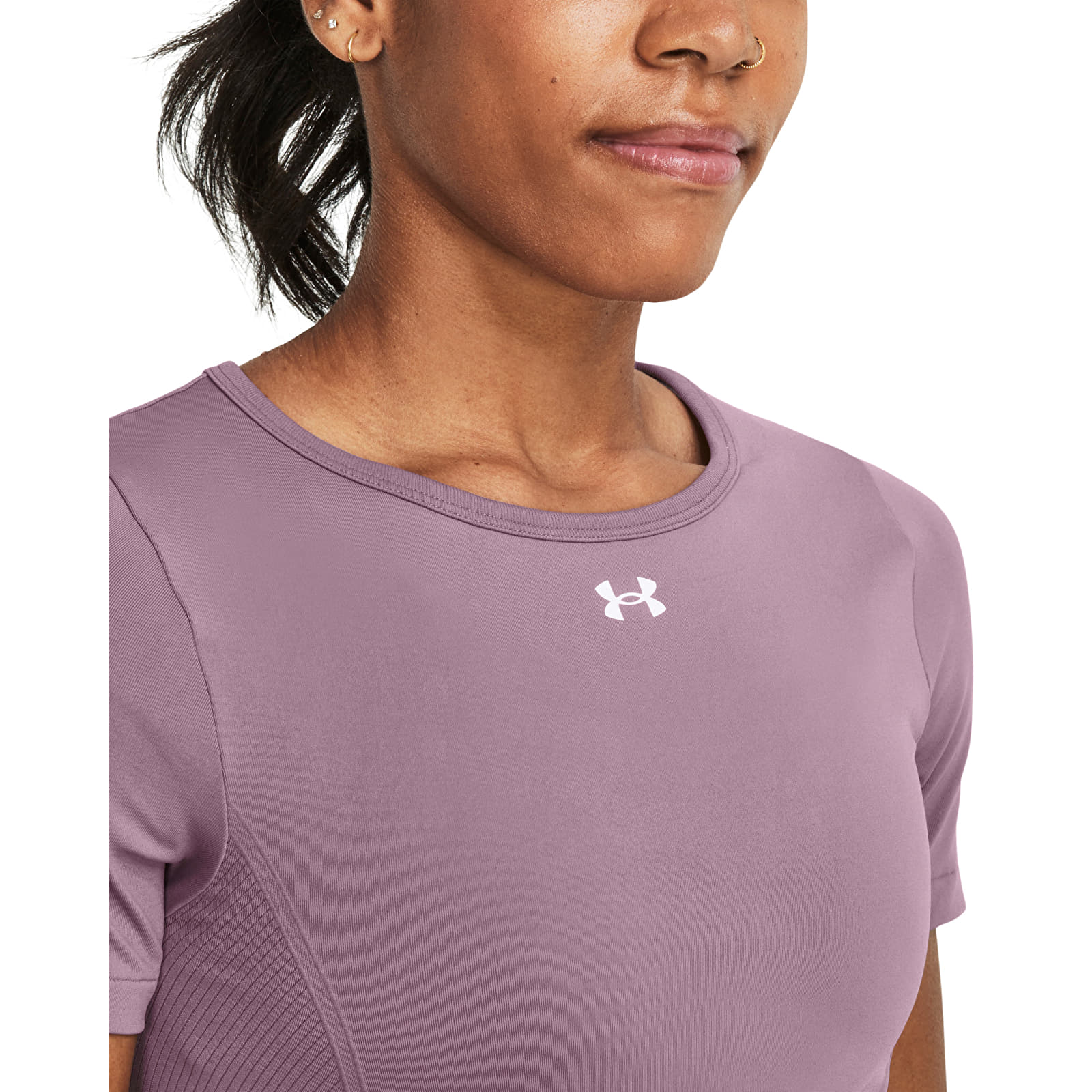 Moteriški marškinėliai Under Armour Train Seamless SS Purple