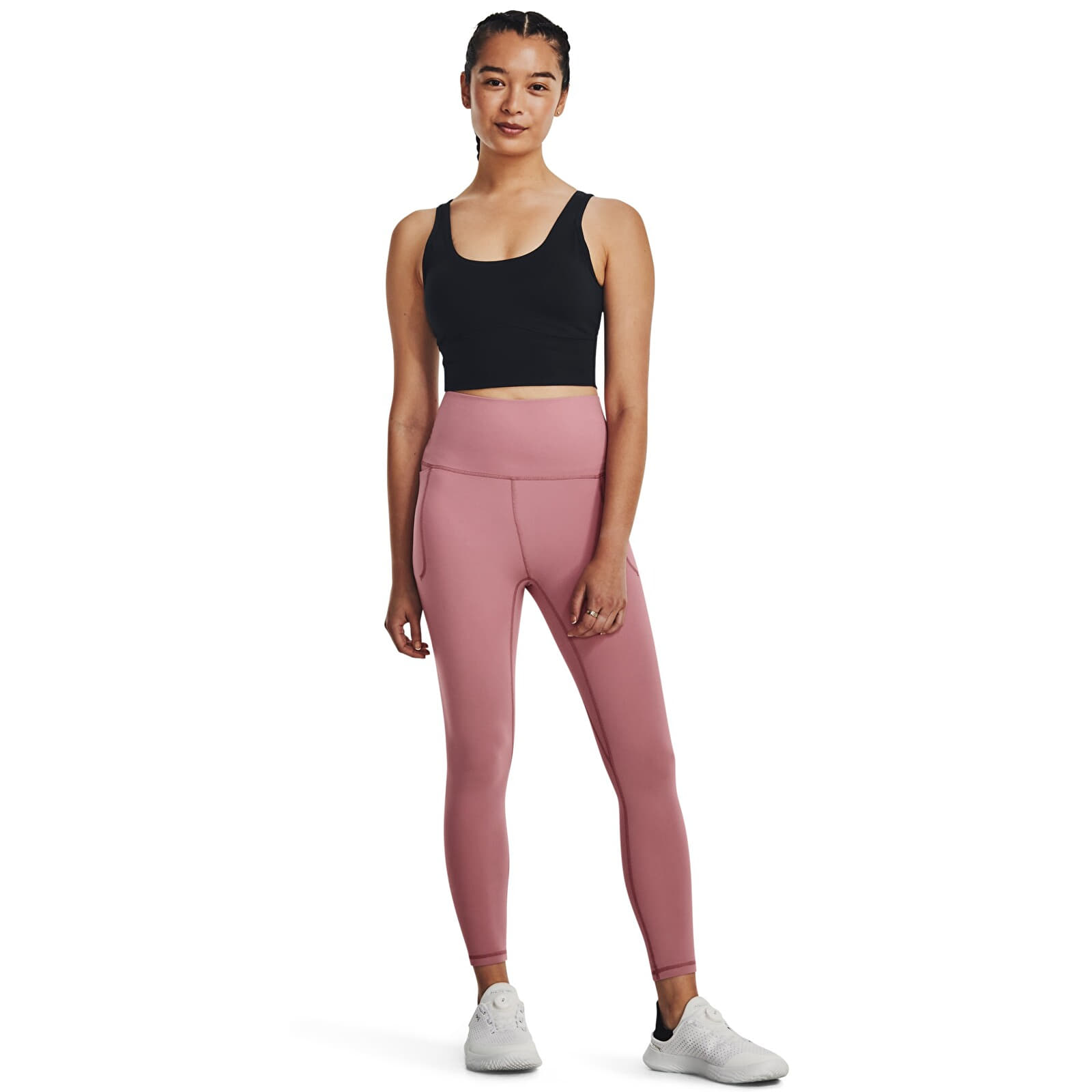 Dámská tílka Under Armour Meridian Fitted Crop Tank Black