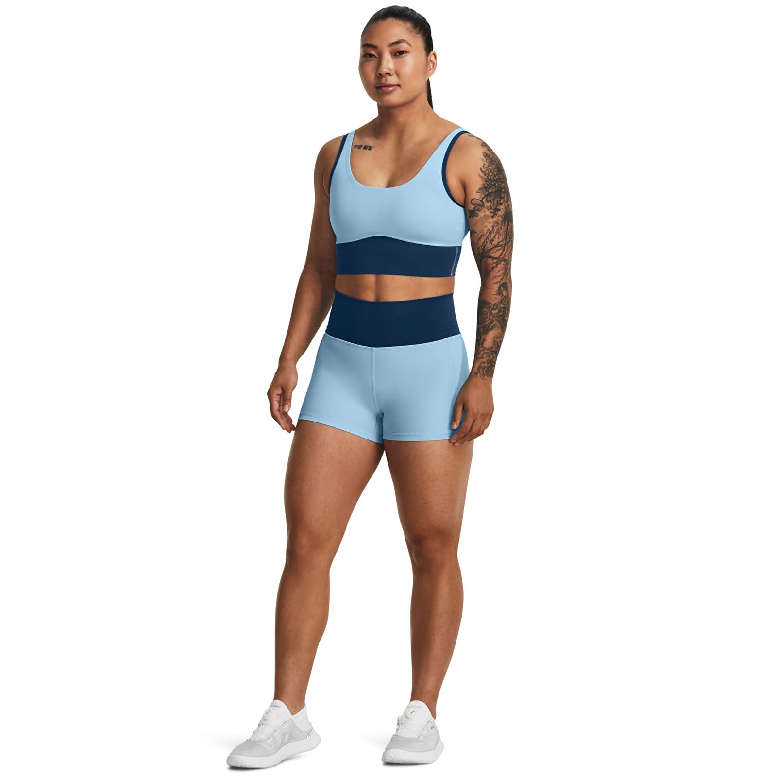 Dámská tílka Under Armour Meridian Fitted Crop Tank Blue