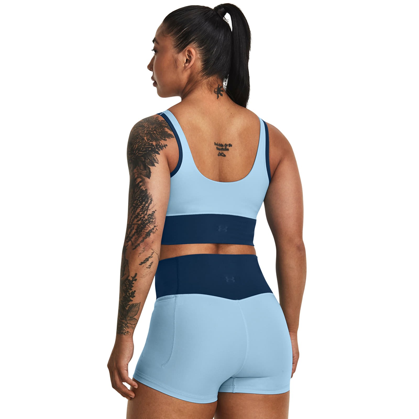 Dámská tílka Under Armour Meridian Fitted Crop Tank Blue