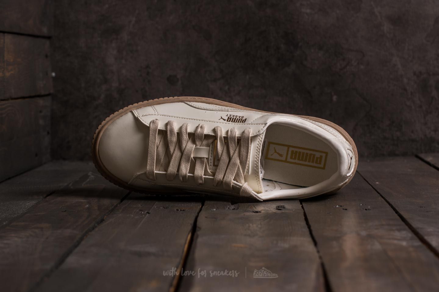 Women's shoes Puma Basket Platform Patent Wn's Marshmallow-Marshmallow