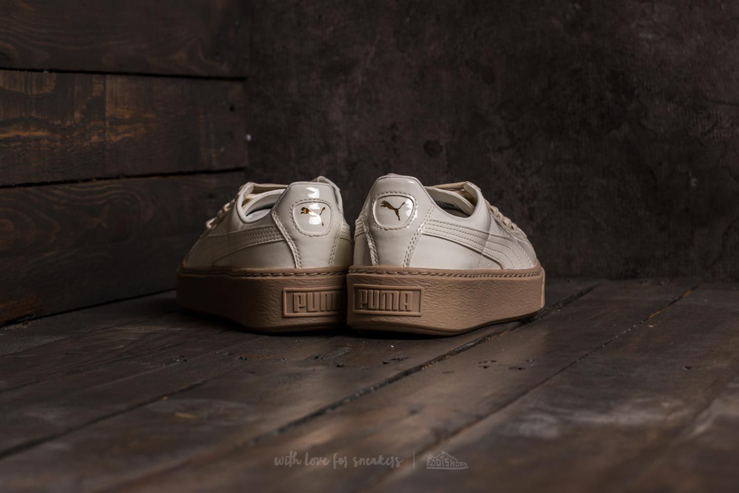 Women's shoes Puma Basket Platform Patent Wn's Marshmallow-Marshmallow