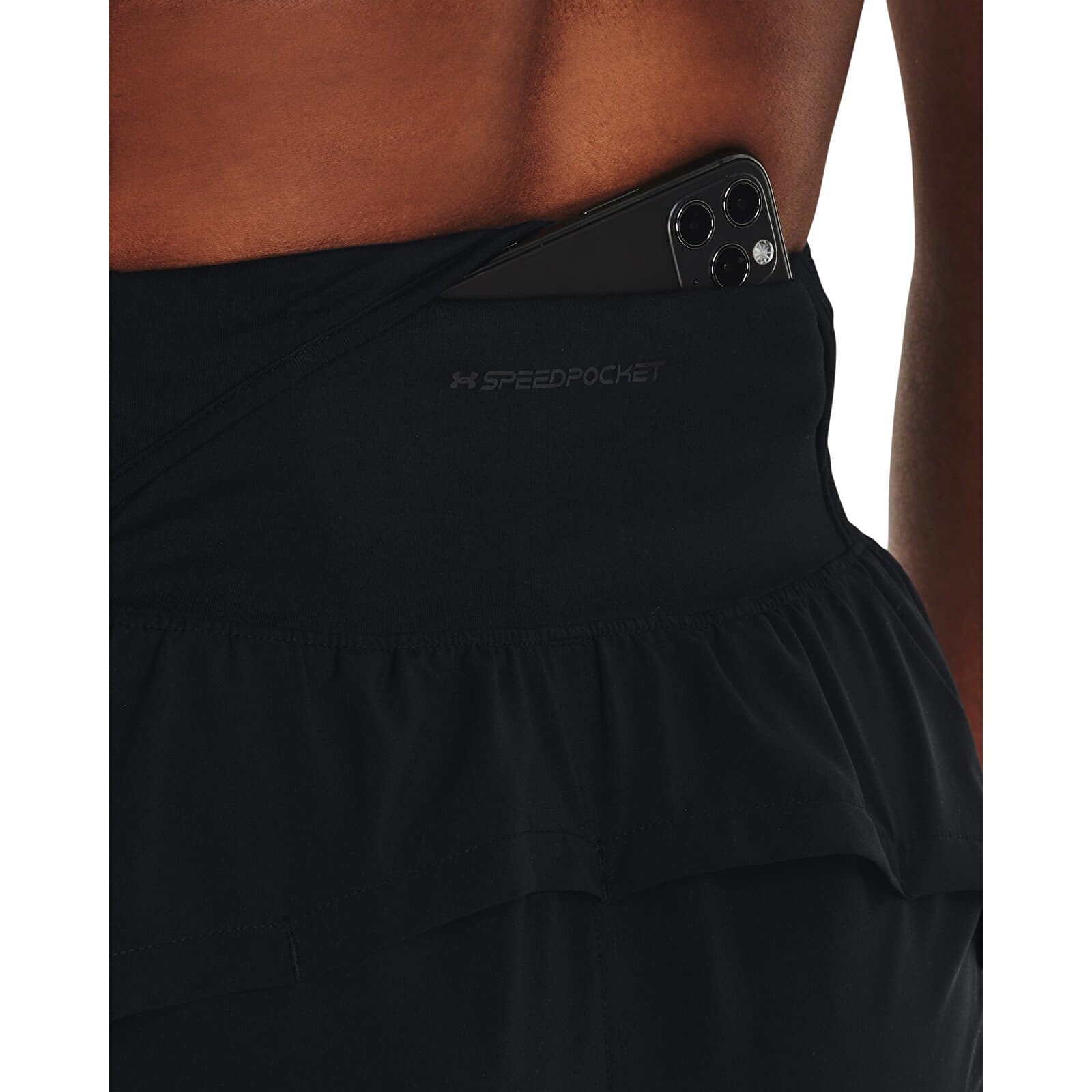 Dámske kraťasy Under Armour Run Stamina 3'' Short Black