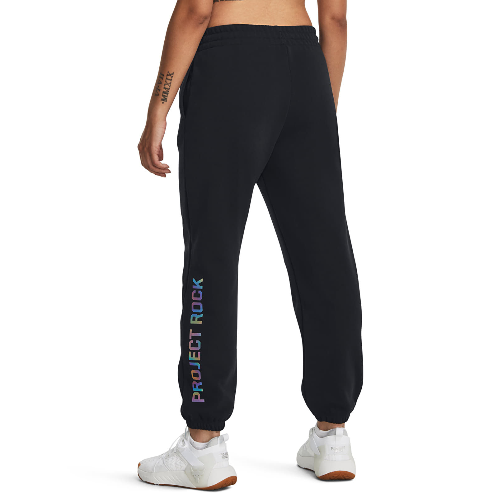 Sieviešu treniņbikses Under Armour Pjt Rock HW Terry Pnt Black