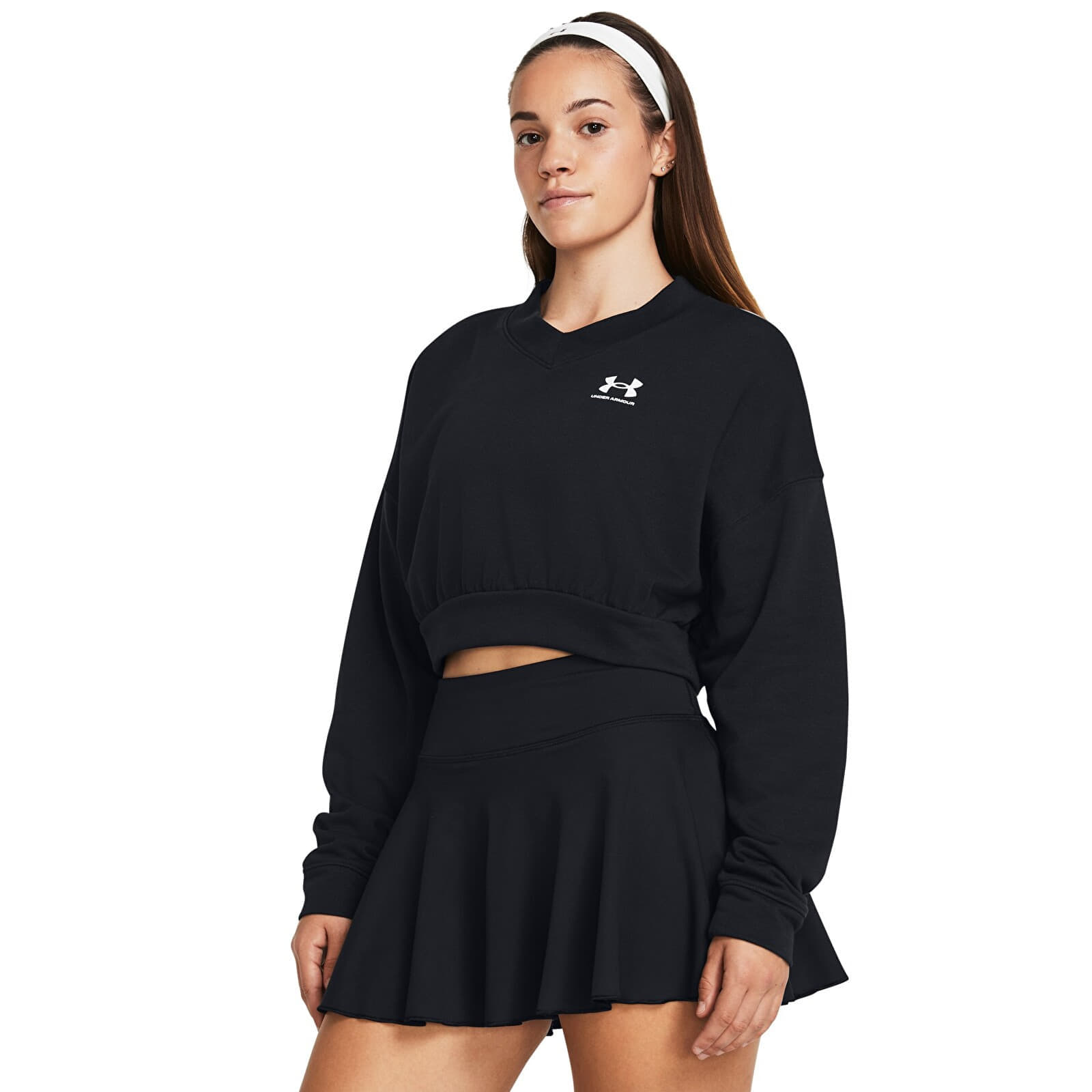 T-shirt Under Armour Rival Terry OS Crop Crw Black M