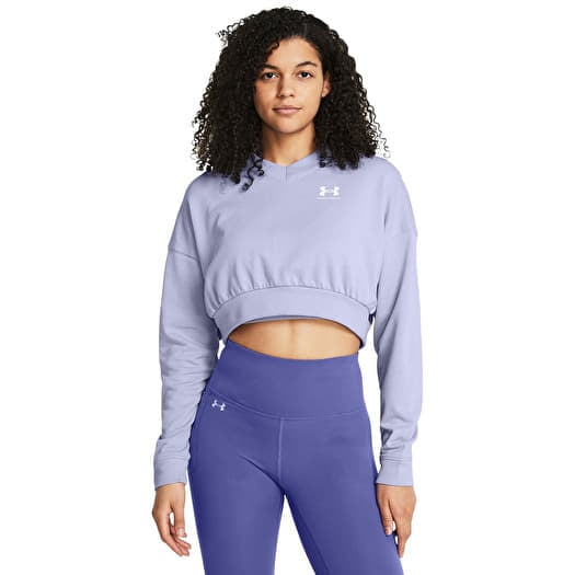 Under Armour Rival Terry OS Crop Crw Purple
