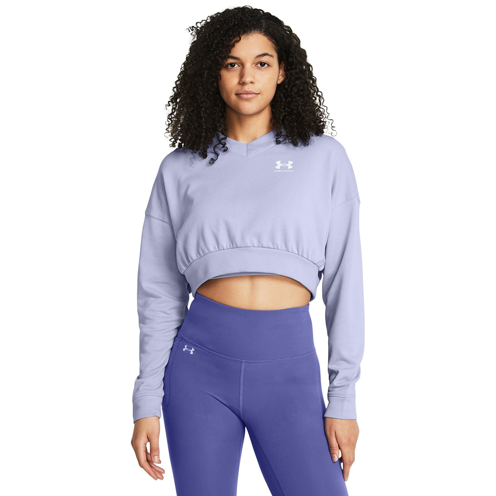 Women's T-shirts Under Armour Rival Terry OS Crop Crw Purple