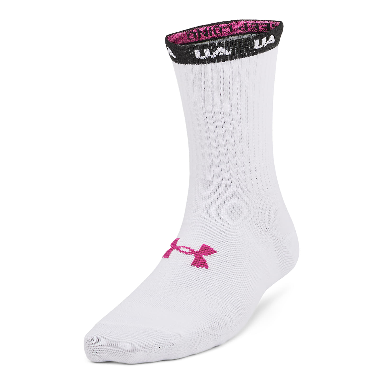 Socks Under Armour Essential Nv Mid Crew 3-Pack White