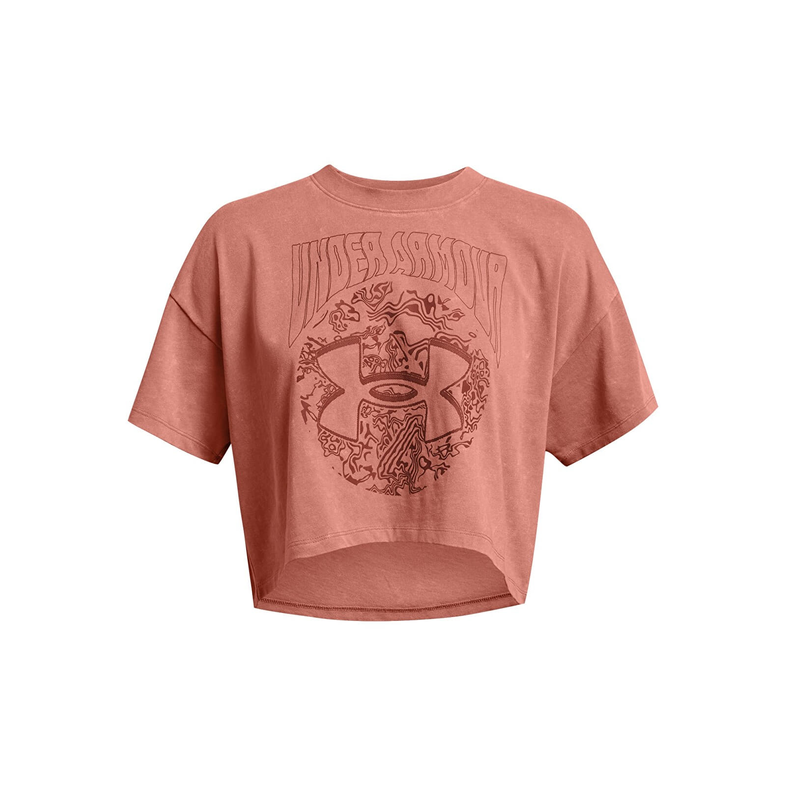 Női pólók Under Armour HW Dusk to Dawn Crop SS Pink
