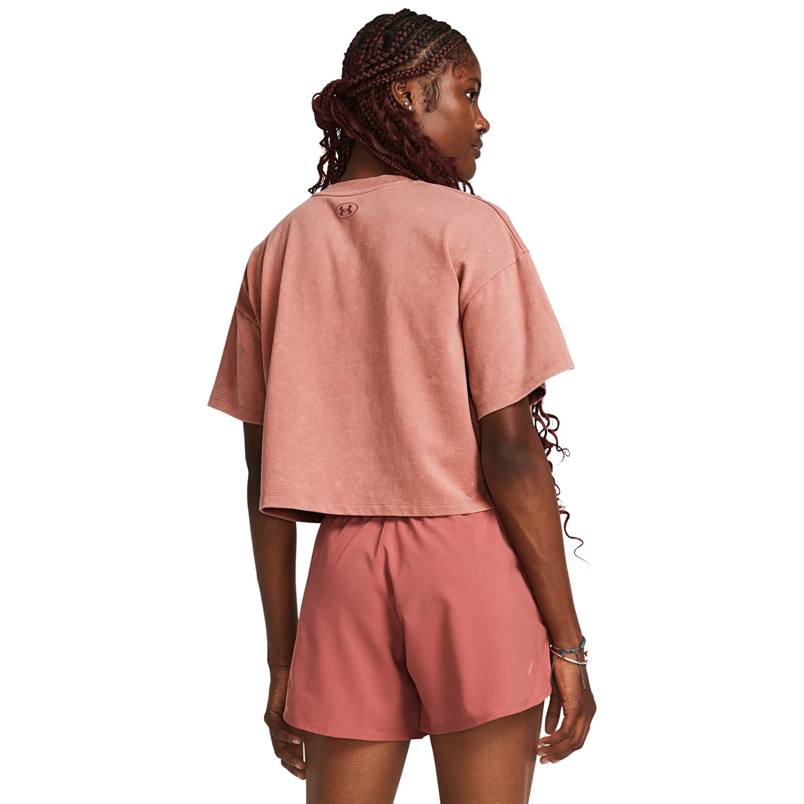 Női pólók Under Armour HW Dusk to Dawn Crop SS Pink
