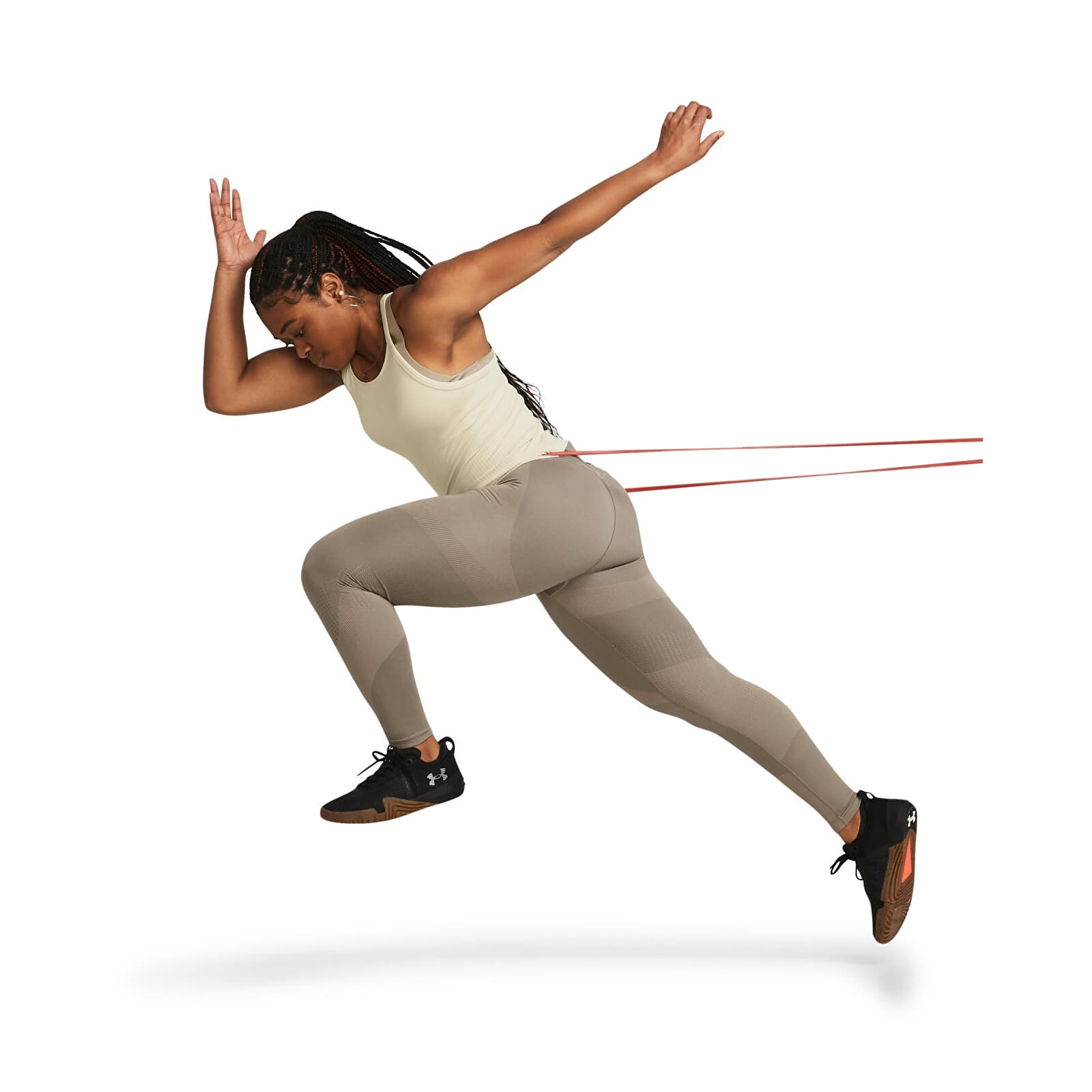 Legginsy  Under Armour Vanish Elite Seamless AnkLeg Brown