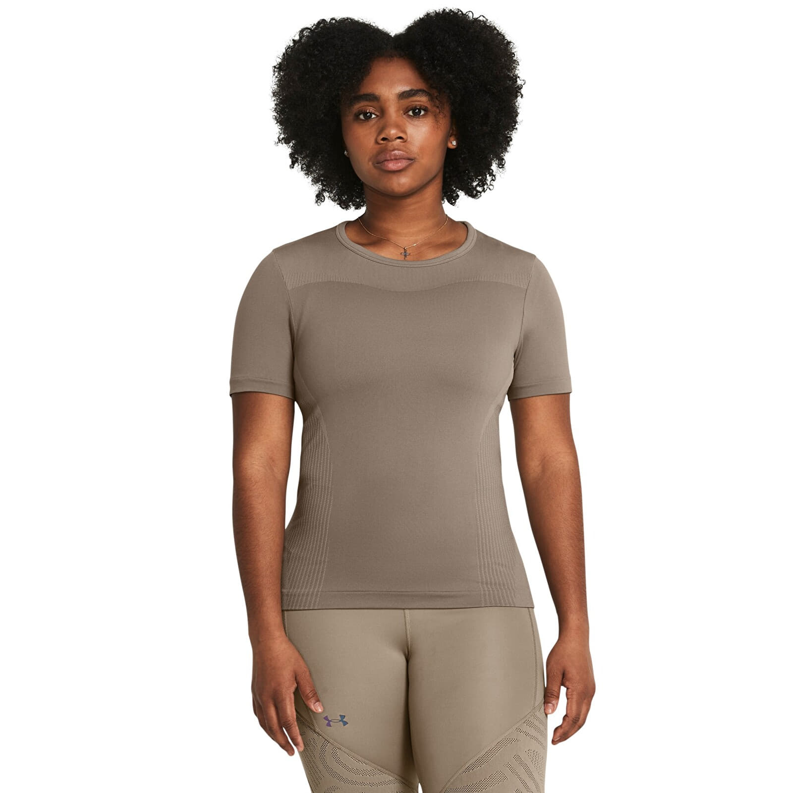 Dámská trička Under Armour Vanish Elite Seamless SS Brown