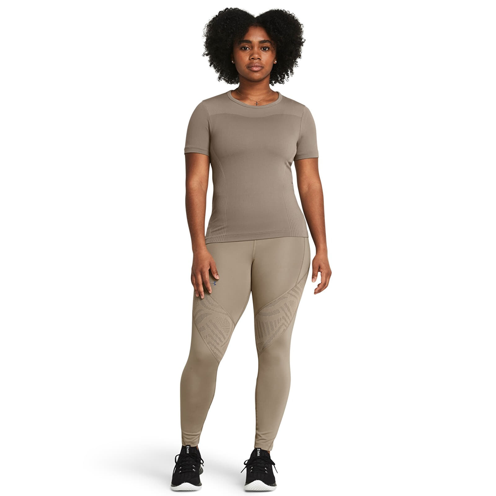 Dámská trička Under Armour Vanish Elite Seamless SS Brown