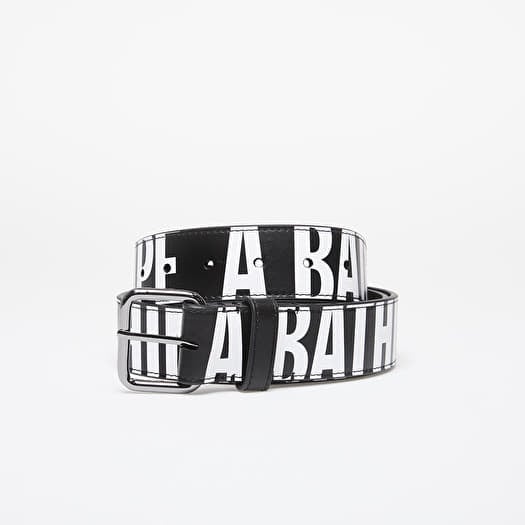 A BATHING APE Debossed Logo Belt Black
