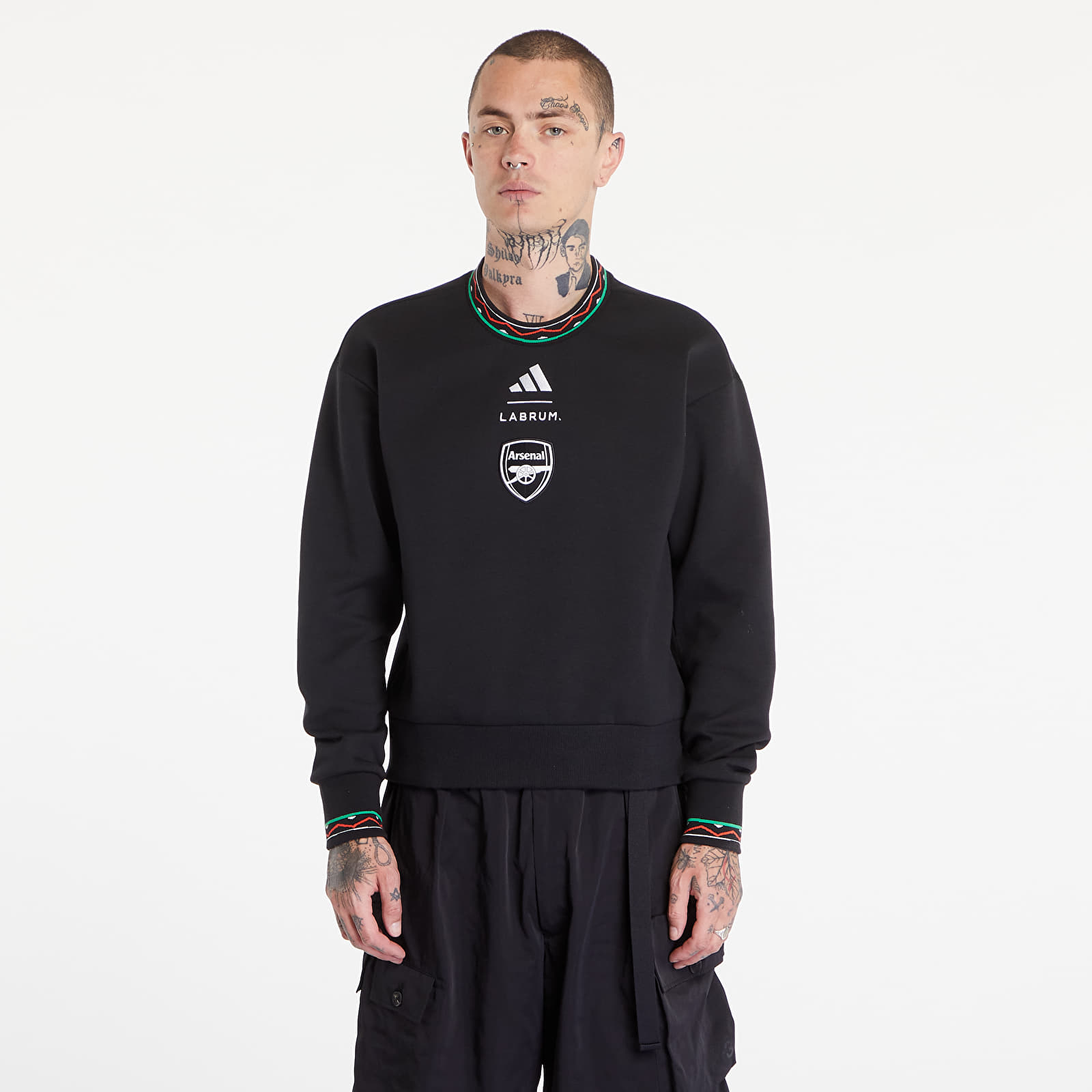 Hettegensere og sweatshirts adidas x Arsenal FC x Labrum Seasonal Doubleknit Crew Sweatshirt Black