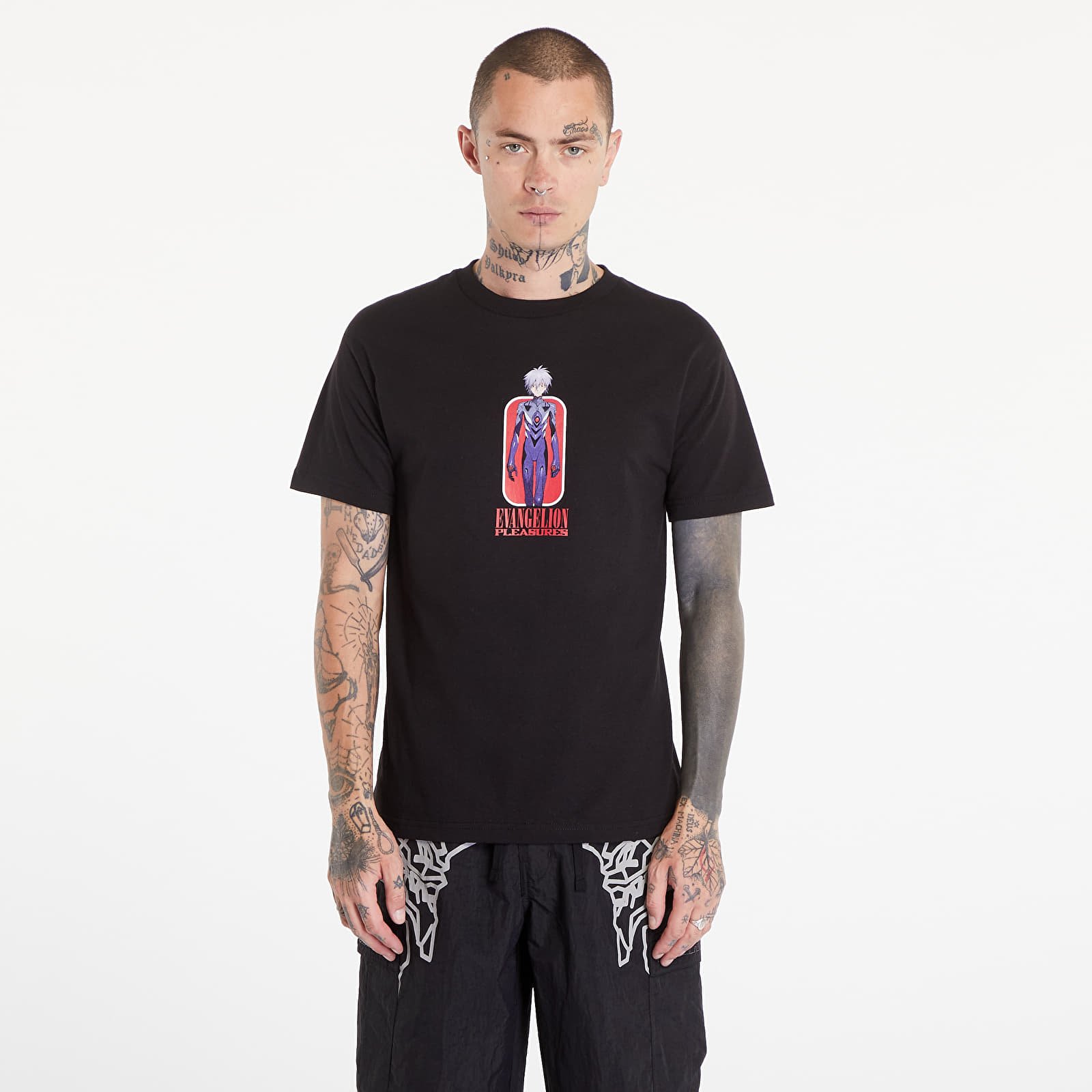 T-Shirts PLEASURES x Evangelion Kaworu T-Shirt Black