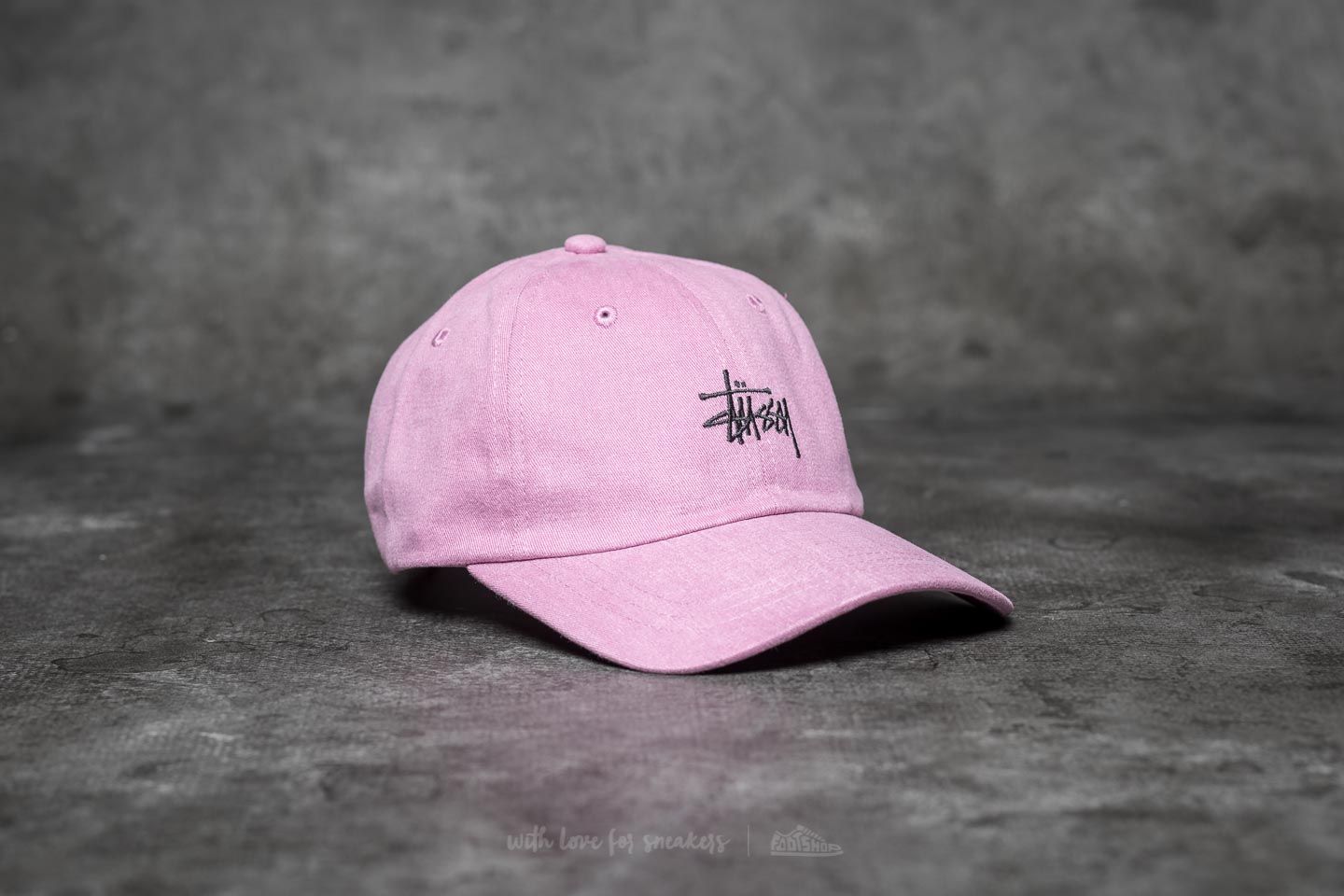 Pink stussy baseball cap store