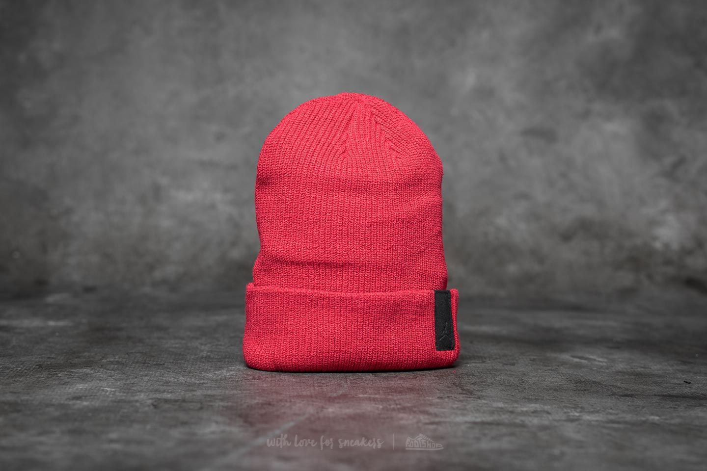 Čepice Jordan Loose Cauge Cuff Beanie Gym Red/ Black