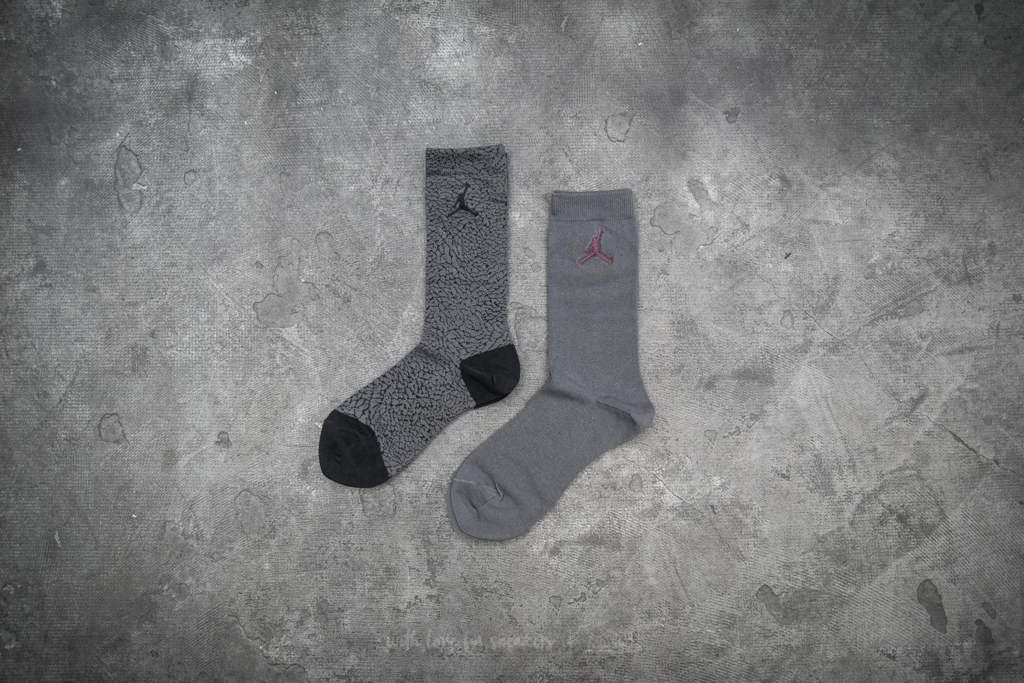 Kojinės Jordan Elephant Print 2 Pack Socks Anthracite/ Black