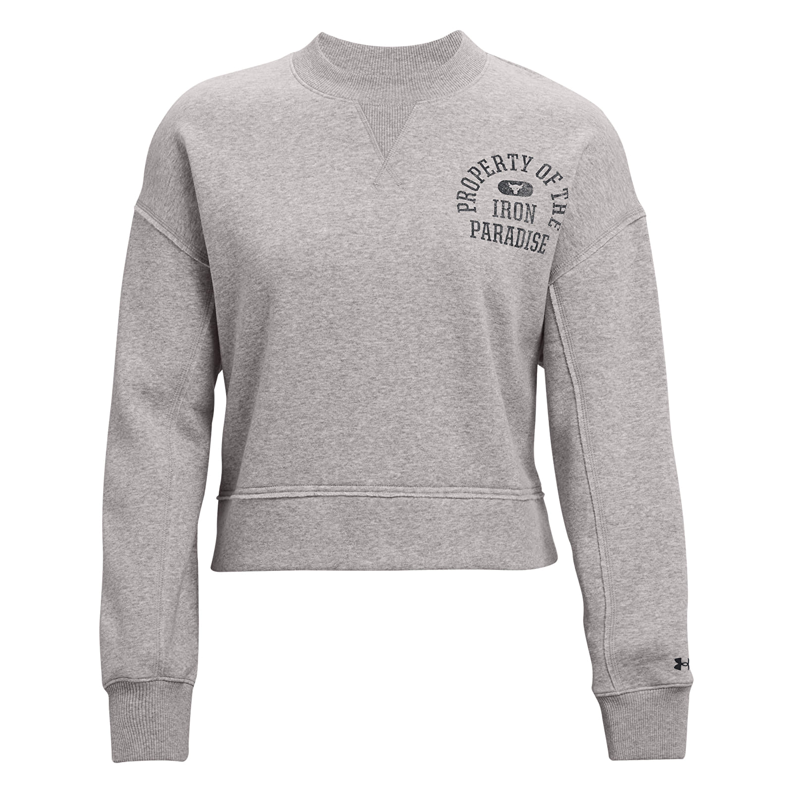 Women's hoodies Under Armour Prjct Rock Fleece LC Crew Gray