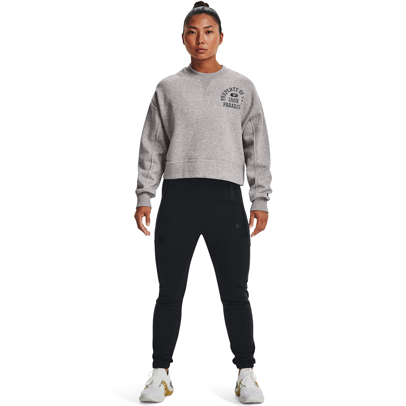 Women's hoodies Under Armour Prjct Rock Fleece LC Crew Gray