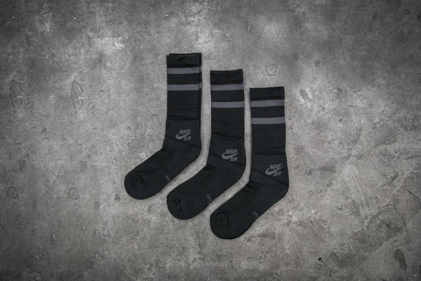 Ponožky Nike SB 3 Pack Crew Socks Black/ Anthracite