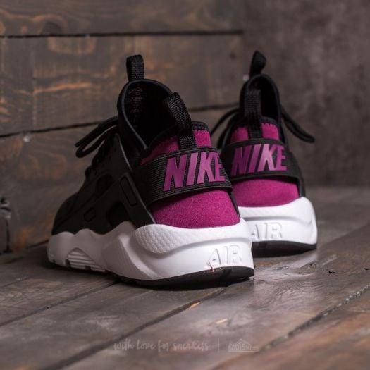 Women s shoes Nike Air Huarache Run Ultra GS Black Tea Berry Black White Footshop