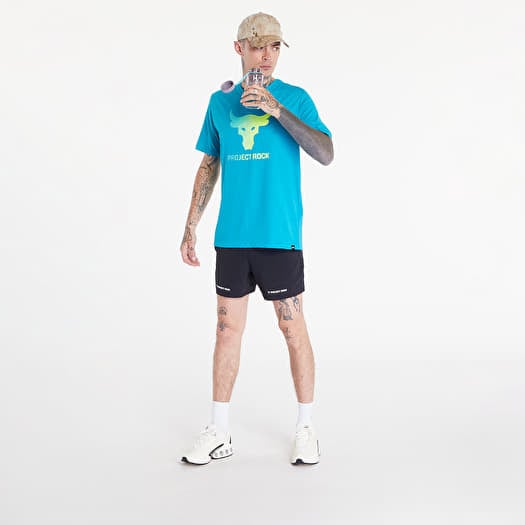 T Shirts Under Armour Project Rock Payoff Graphic Short Sleeve Tee Circuit Teal Radial Turquoise High Vis Yellow Footshop