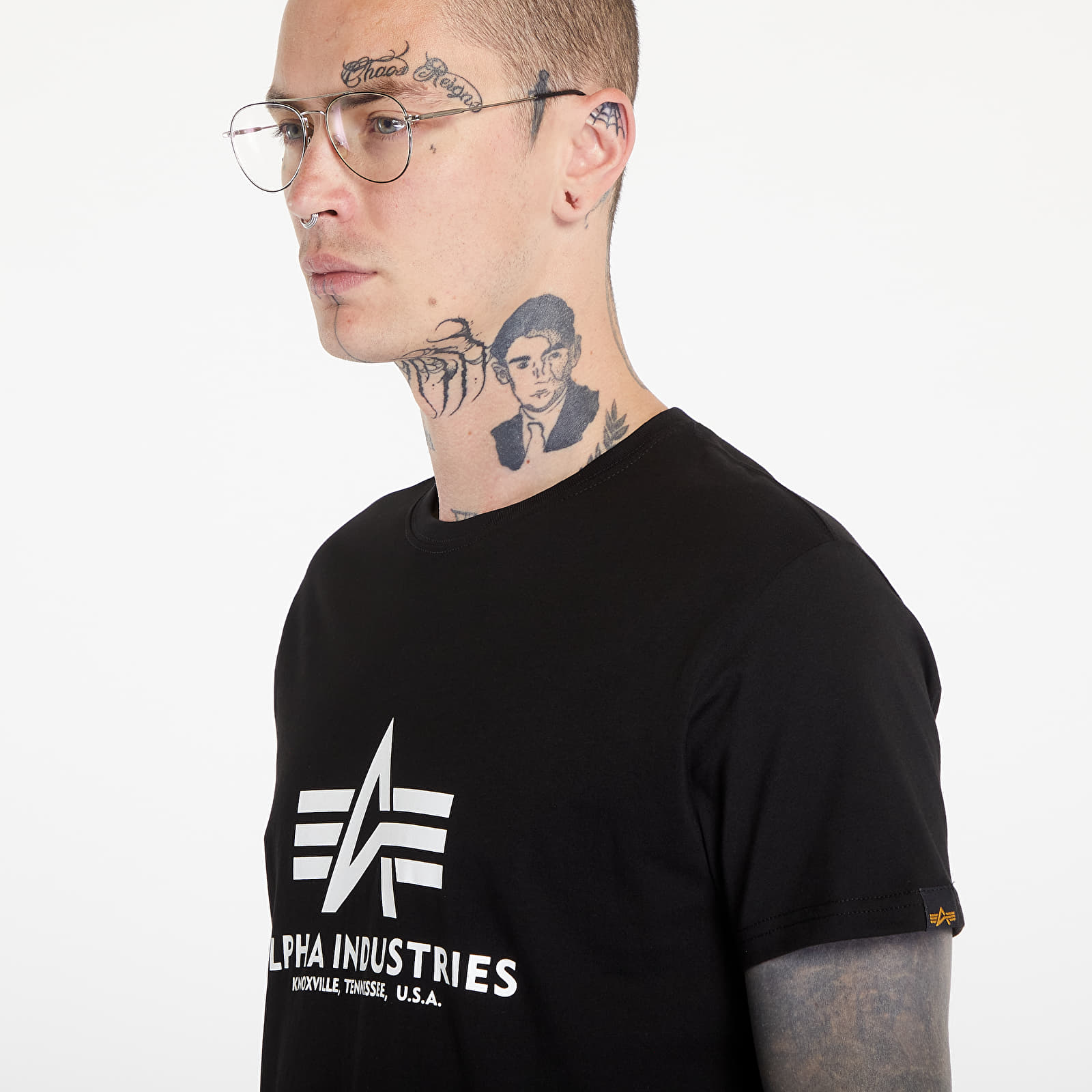 T-shirts  Alpha Industries Basic Tee Black/ White