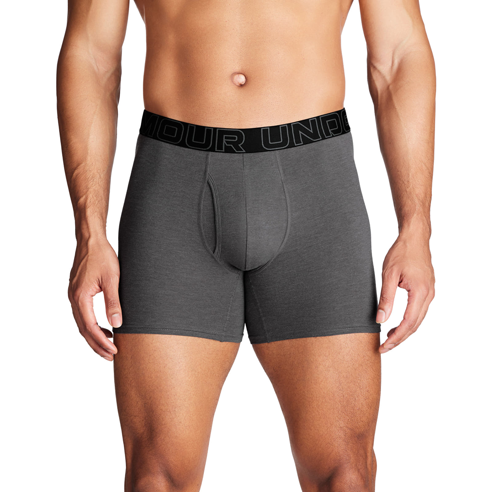 Boksersortsid Under Armour M Perf Cotton 6in 3-Pack Grey