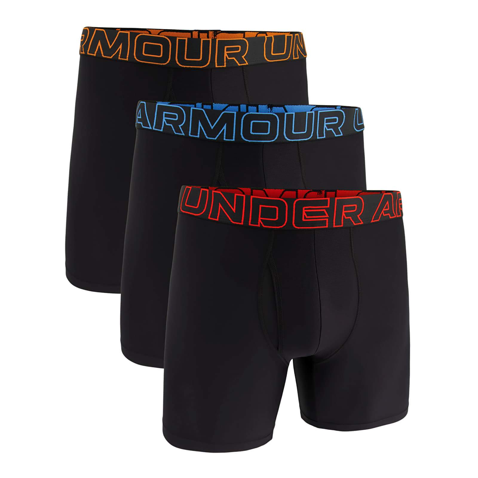 Boxerky Under Armour M Perf Tech 6in 3-Pack Black XS