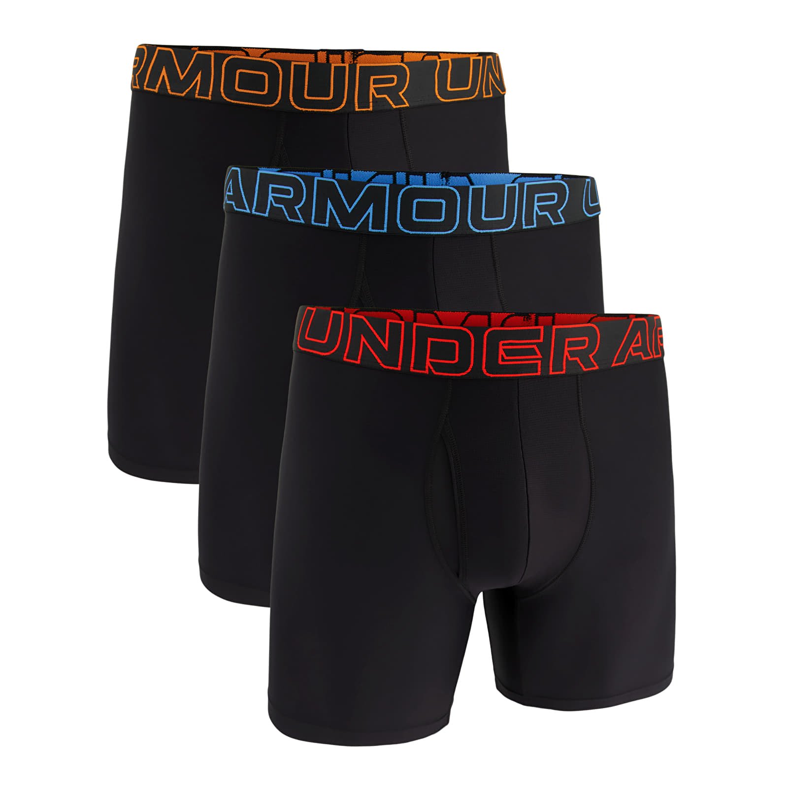 Boxerky Under Armour M Perf Tech 6in 3-Pack Black