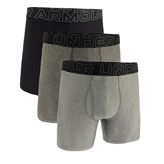 Under Armour M Perf Tech 6in 3-Pack Grey