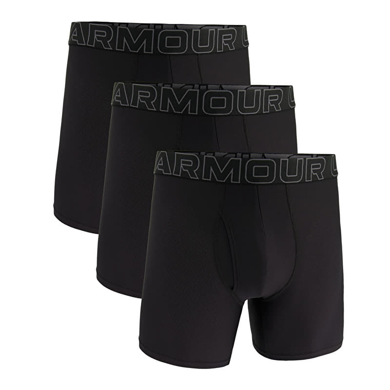Under Armour M Perf Tech Mesh 6in 3-Pack Black