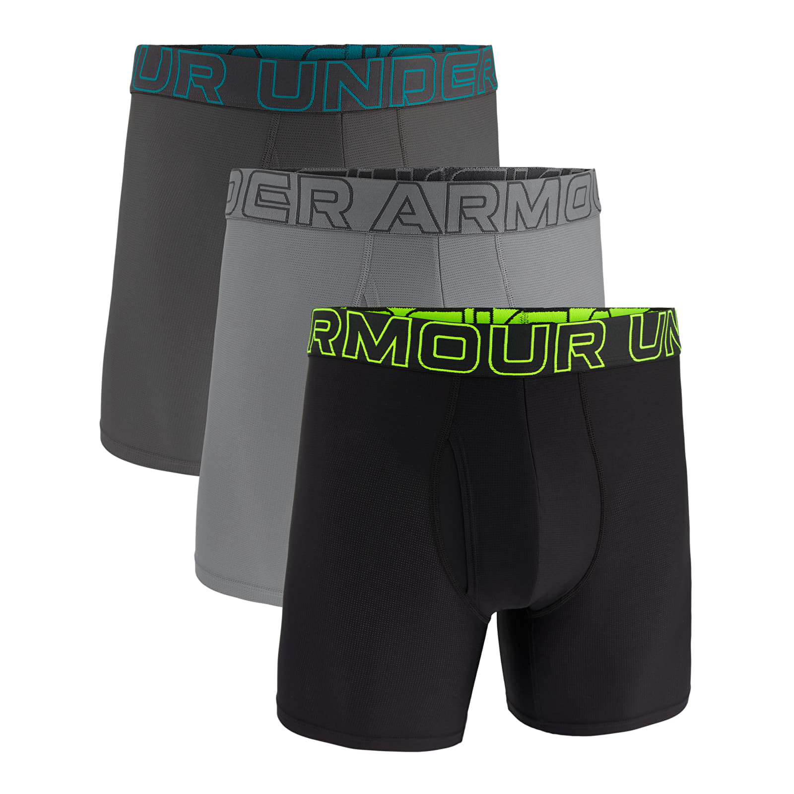 Boxerky Under Armour M Perf Tech Mesh 6in 3-Pack Black