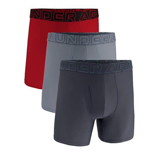 Boxerky Under Armour M Perf Tech Mesh 6in 3-Pack Grey