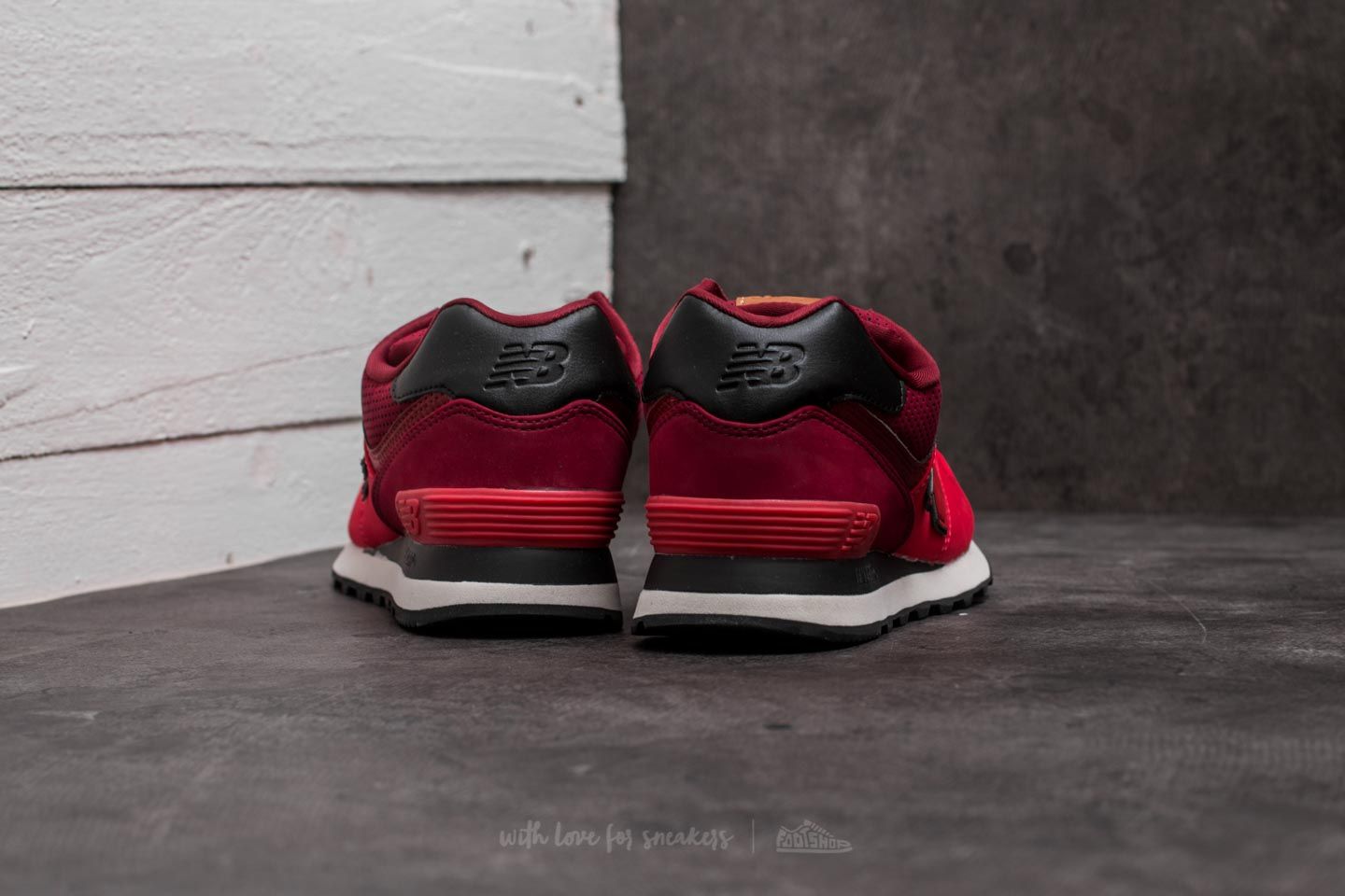 Sko til mænd New Balance 574 Red/ Burgundy
