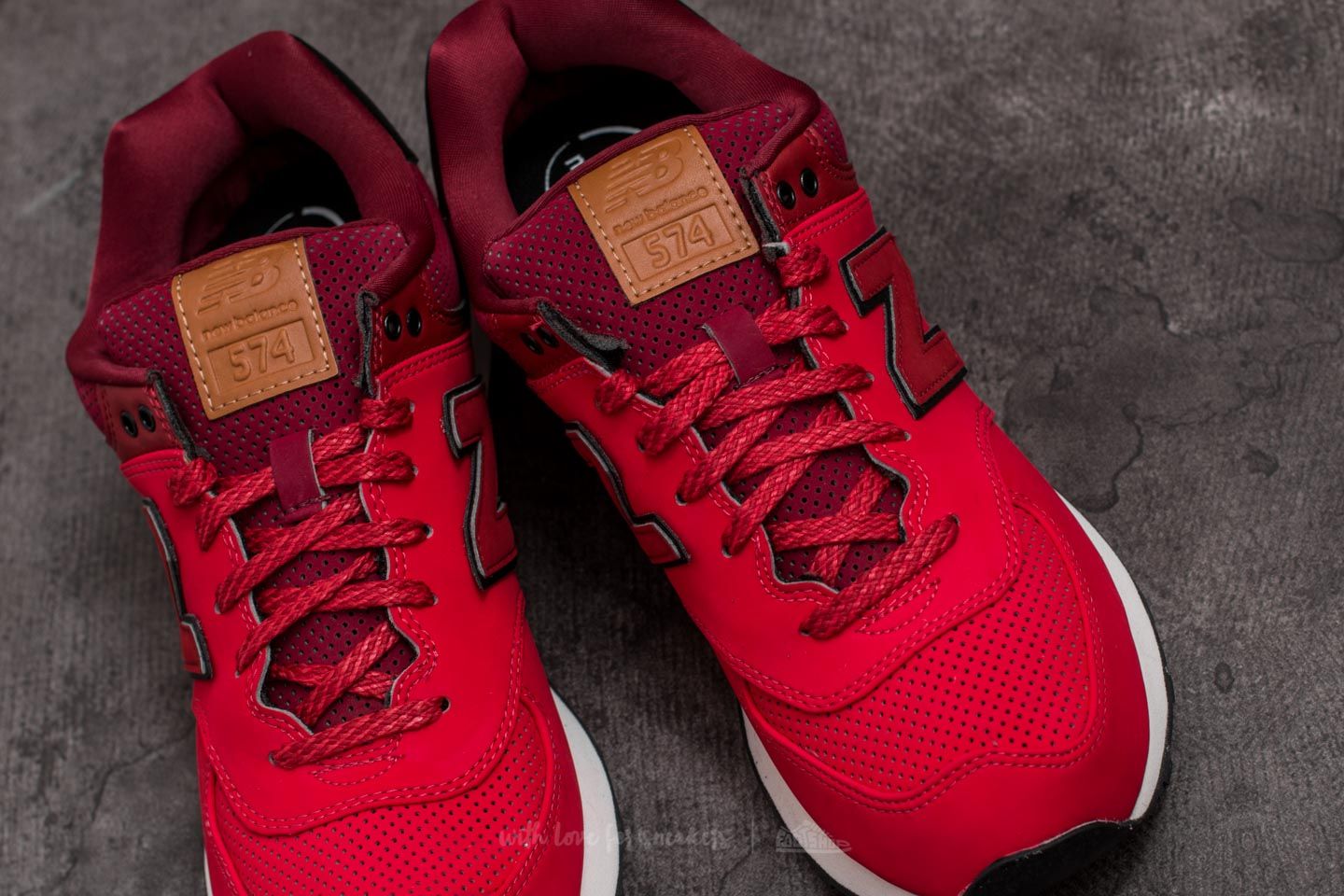 Sko til mænd New Balance 574 Red/ Burgundy