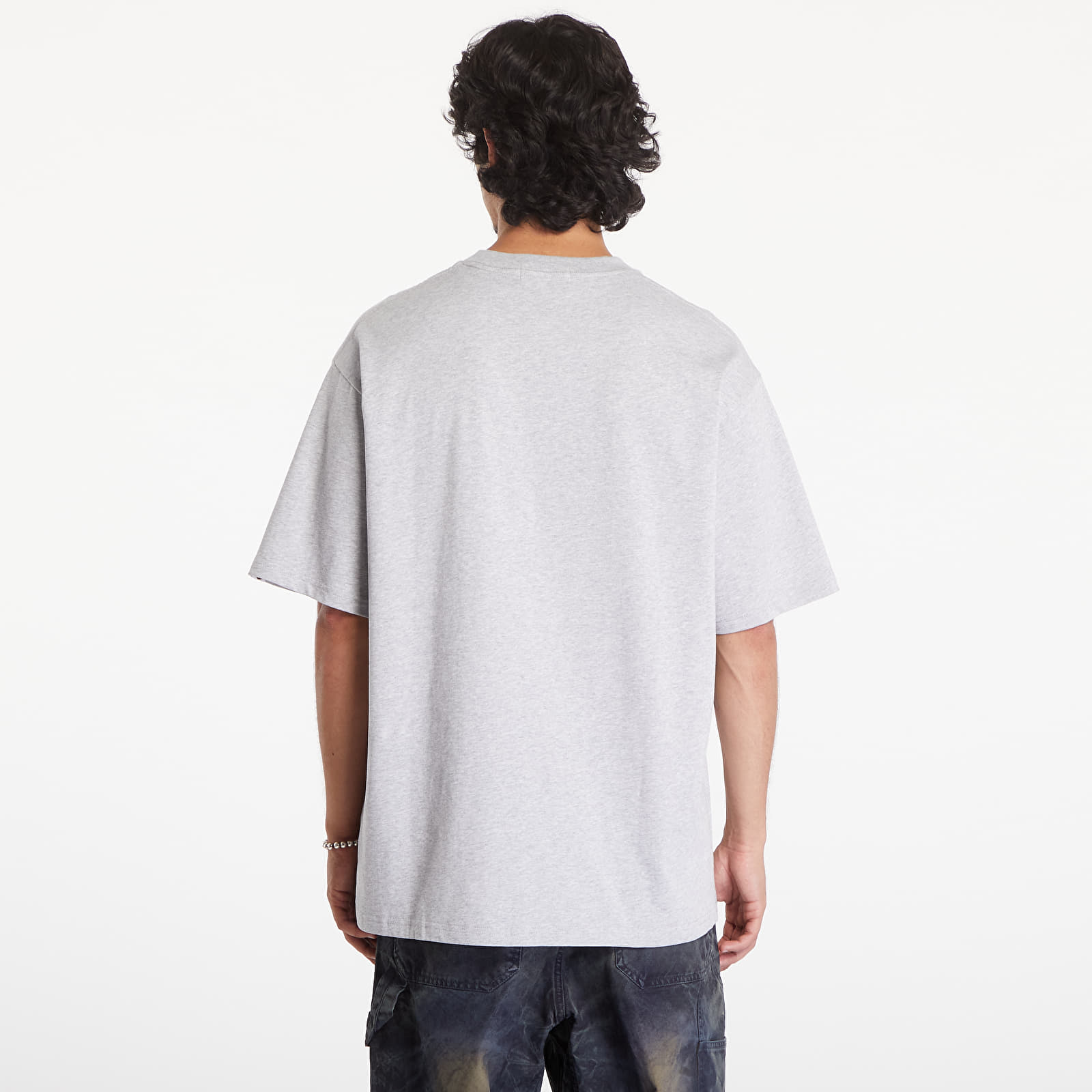 T-shirts A BATHING APE Rhinestone Logo Relaxed Fit Short Sleeve Tee Gray