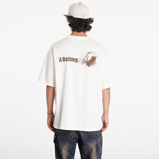 T-shirt A BATHING APE Water Print Logo Relaxed Fit Short Sleeve Tee UNISEX Ivory