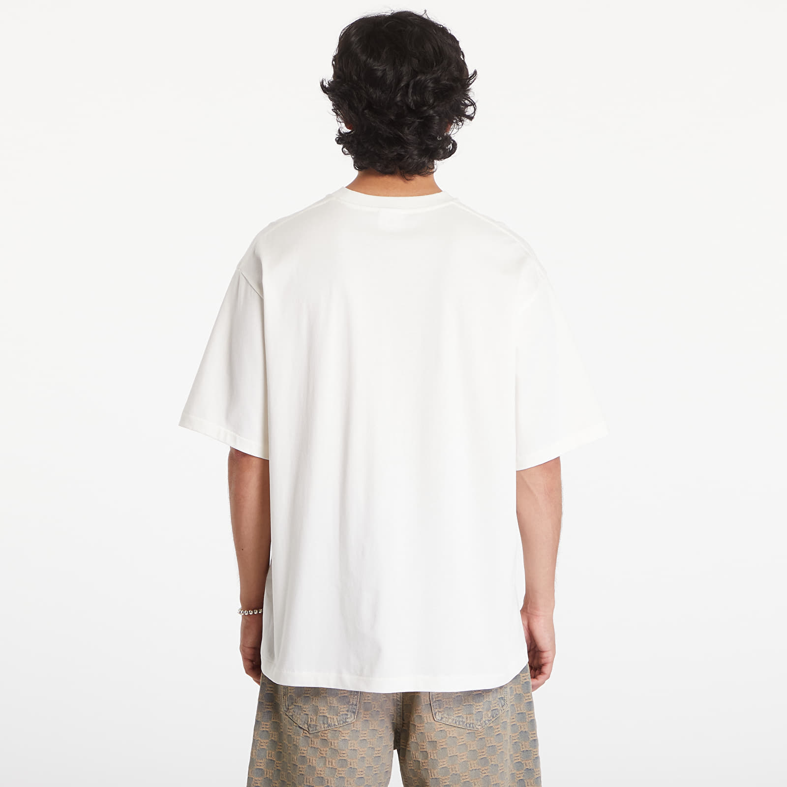 Tričká A BATHING APE Screen Print College Relaxed Fit Short Sleeve Tee Ivory