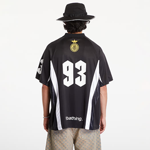 A Bathing Apeラガーシャツ90s A BATHING APE Multi Logo Relaxed Fit Soccer Jersey M Black | Footshop